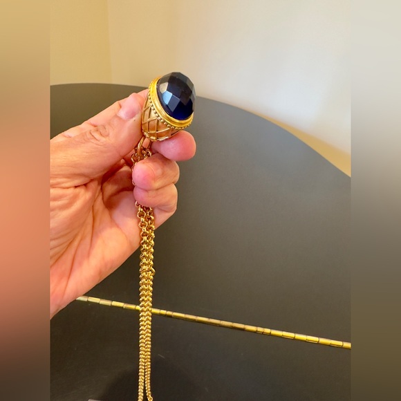 NWT Authentic Rare Luxury Minimalist Julie Vos Sapphire Blue Statement Necklace - Picture 14 of 17